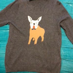 Super cute J. Crew dog sweater